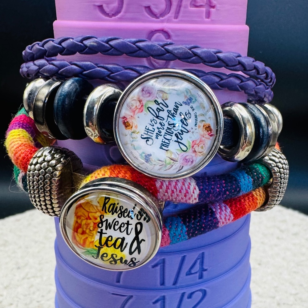 Button Pendant Bracelet Bundle Set - image 2